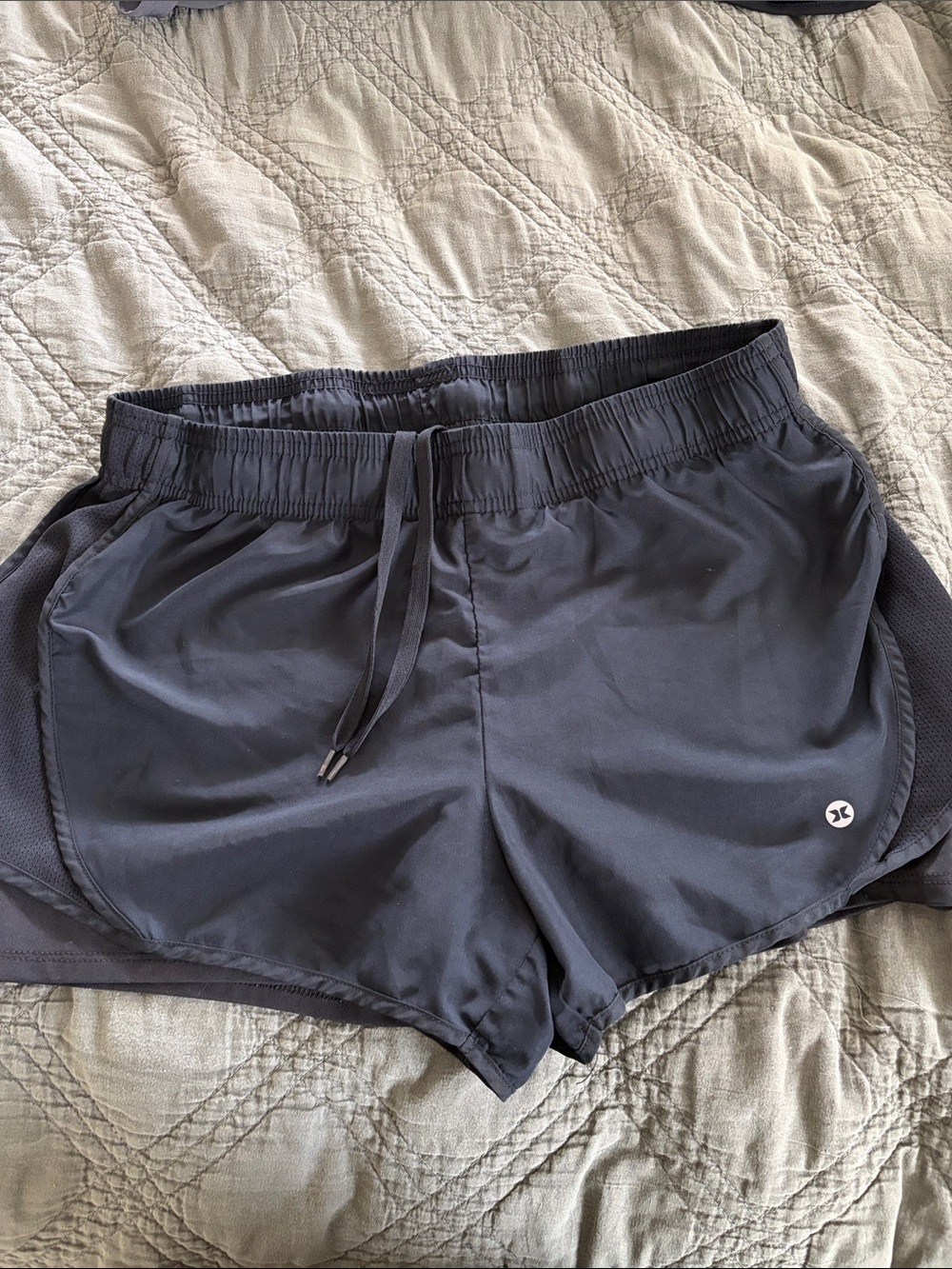 RBX Black Women's Athletic Shorts with Drawstring Waist